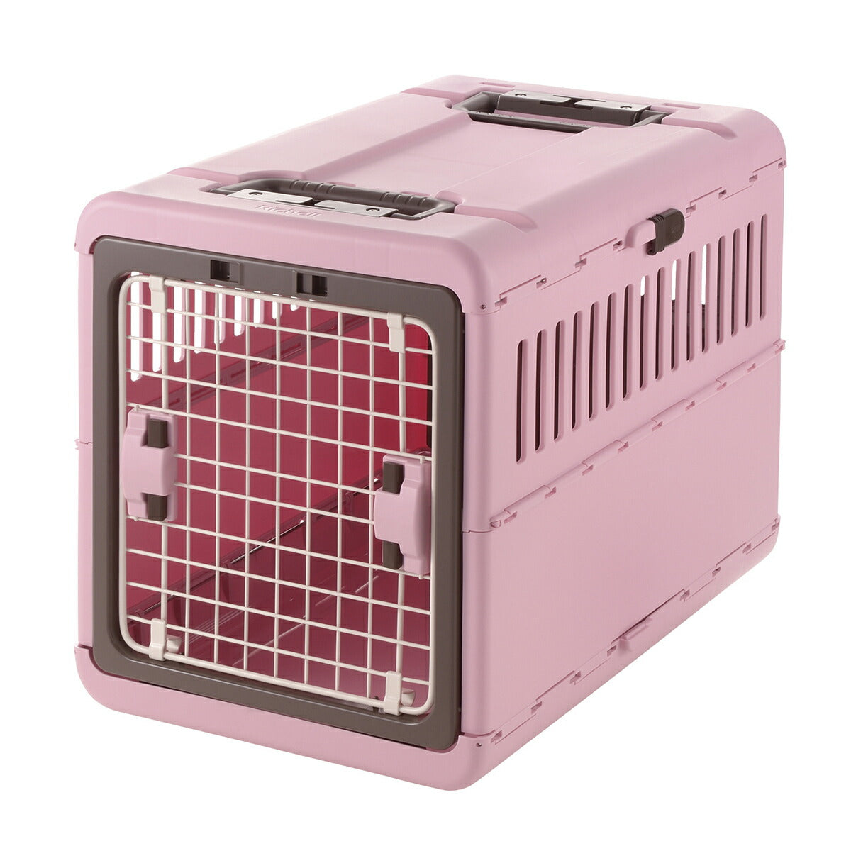 リッチェル Richell キャンピングキャリー 折りたたみ L ライトピンク 犬 ペットキャリー クレート ハウス 中型犬 ハード スリム 水洗い可 おでかけ 車 災害