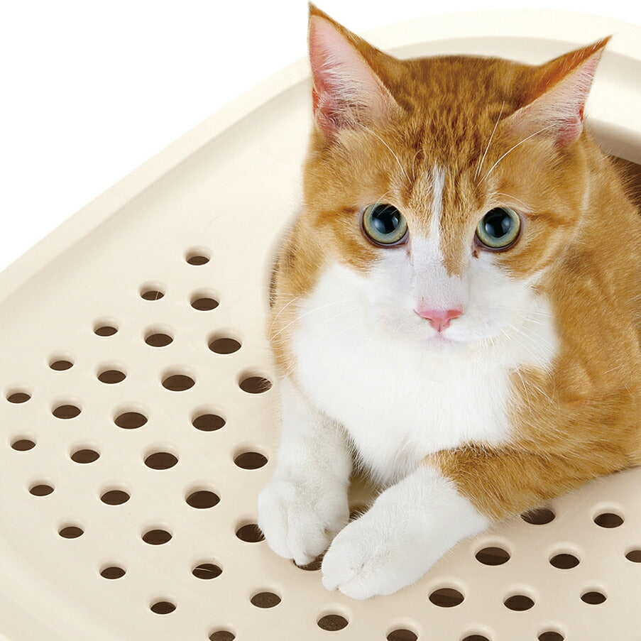 リッチェル Richell ラプレ 砂取りネコトイレ ダークグレー 猫用トイレ