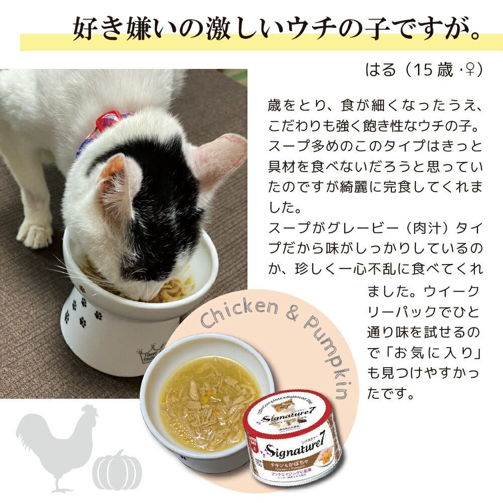 シグネチャー7 まぐろ白身＆かぼちゃ 70g 無添加 ネコ 猫 総合栄養食 グレインフリー グレイビー