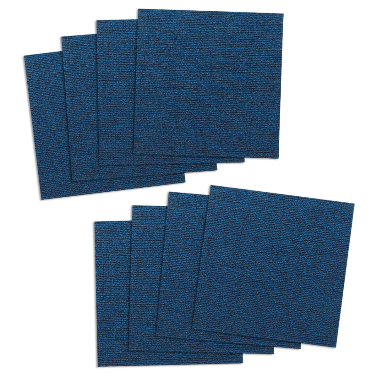 サンコー おくだけ吸着 撥水タイルマット ネイビー 8枚 撥水 防臭 洗濯可 タイルマット