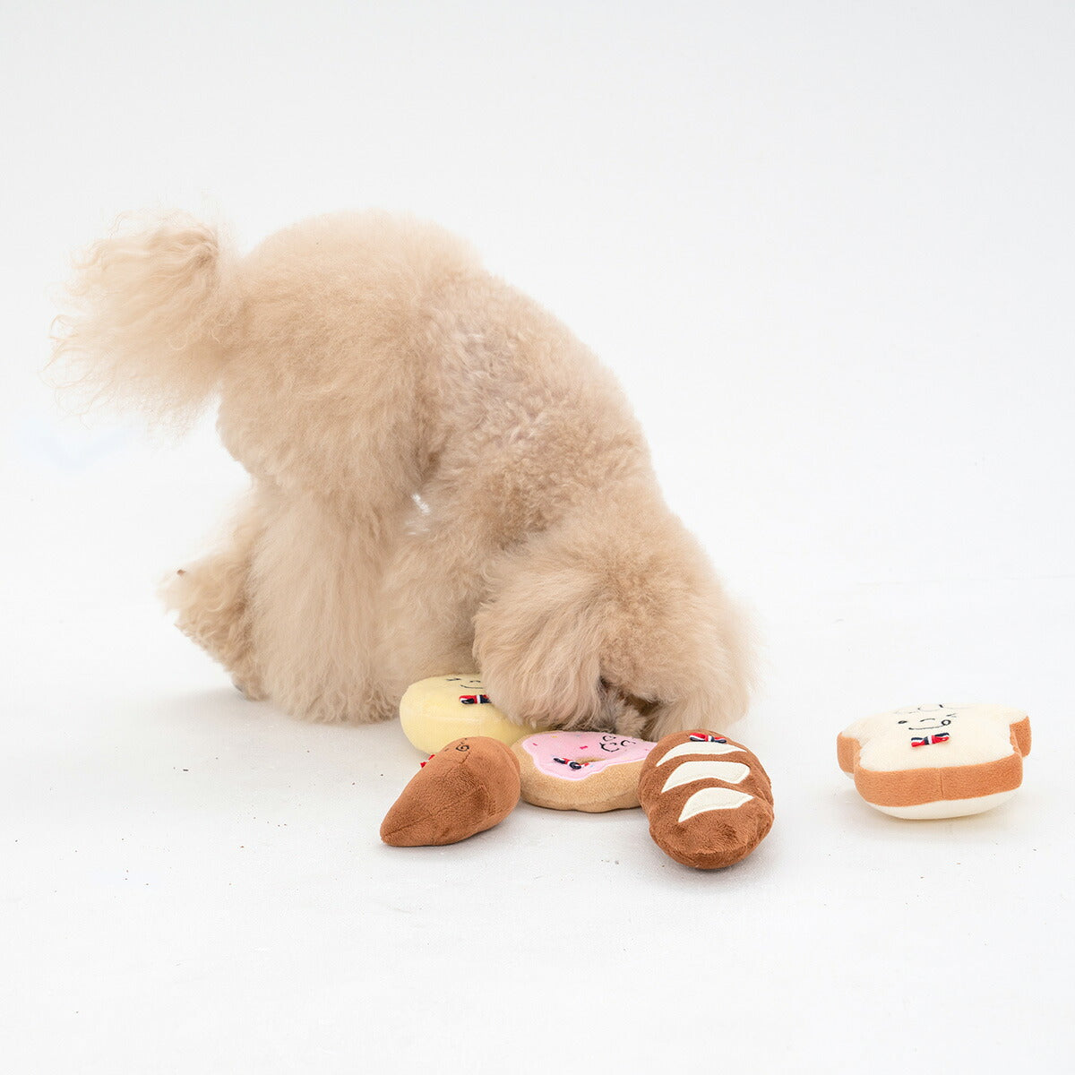 ソルグラ Solgra 犬のおもちゃ もちっと食パン オフホワイト