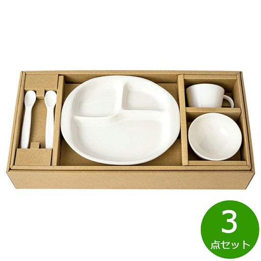 森修焼 ぱくぱくセット 3点セット【送料無料】日本製 電子レンジ対応 食洗機対応 遠赤外線効果 陶器 天然石 安心 安全 日本製陶器 鉛フリー カドミウムフリー