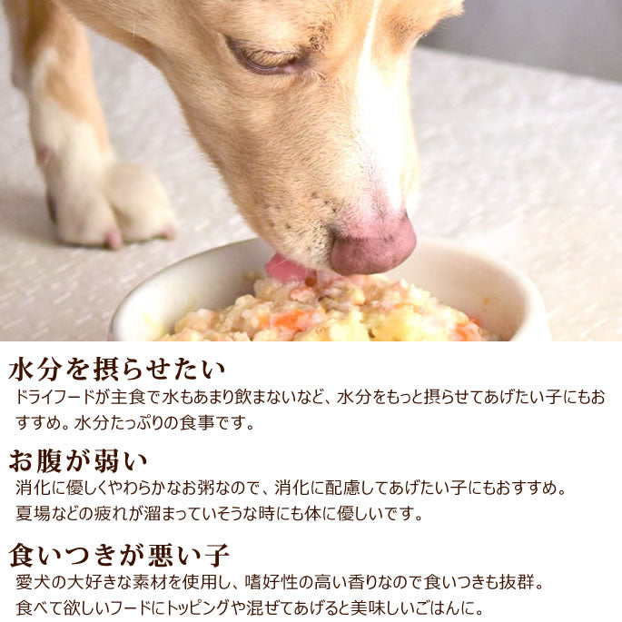 帝塚山ハウンドカム 愛犬の安心レトルトごはん 低カロリーササミと玉子のおかゆ 100g