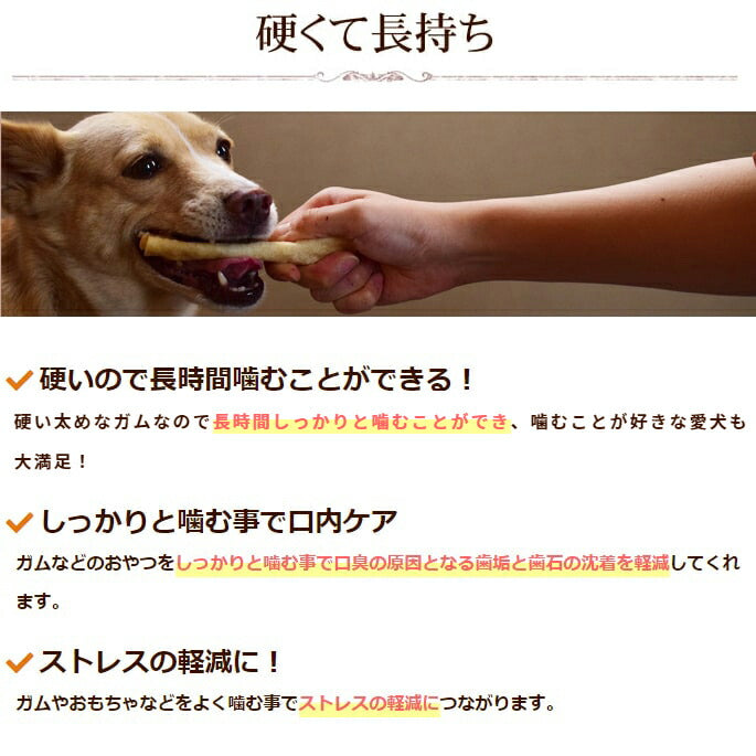 帝塚山ハウンドカム 国産牛皮太巻きガムハード 3本