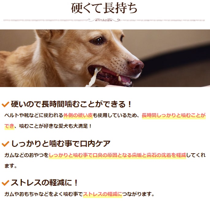 帝塚山ハウンドカム 国産牛皮細巻きガムハード 10本