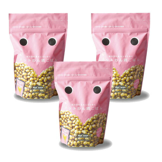 ドットわん 鶏ごはん 500g×3袋セット+ドットわんおやつ1個 国産 無添加 犬用品/ペットグッズ/ペット用品