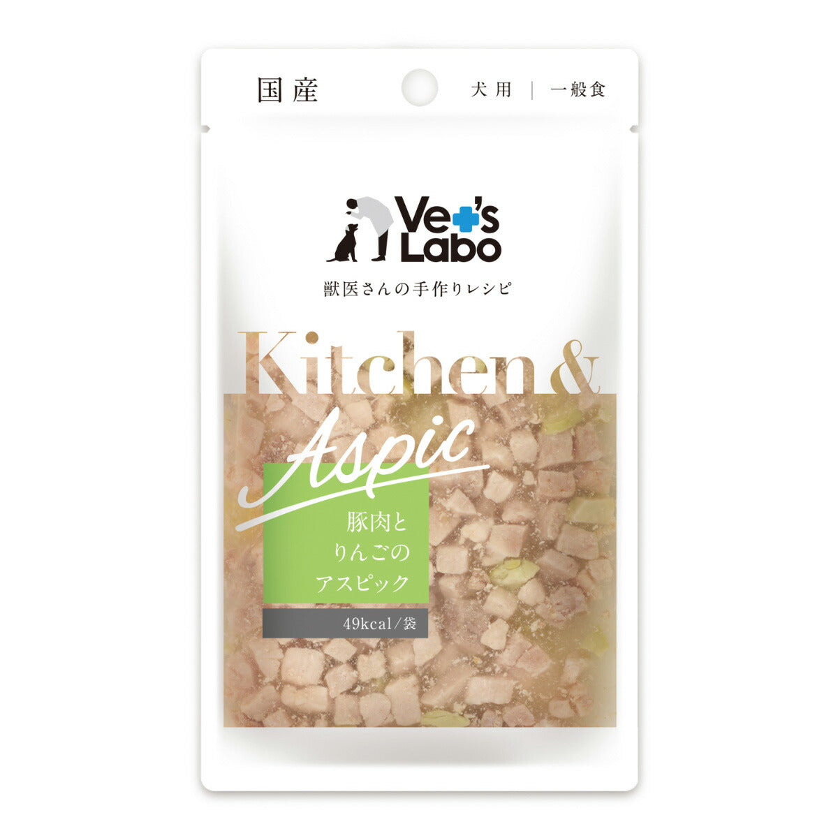 ベッツラボ Vet's Labo キッチン＆アスピック Kitchen＆Aspic 犬用 豚肉とりんごのアスピック 80g 国産 日本製 無添加 トッピング 手作り補助