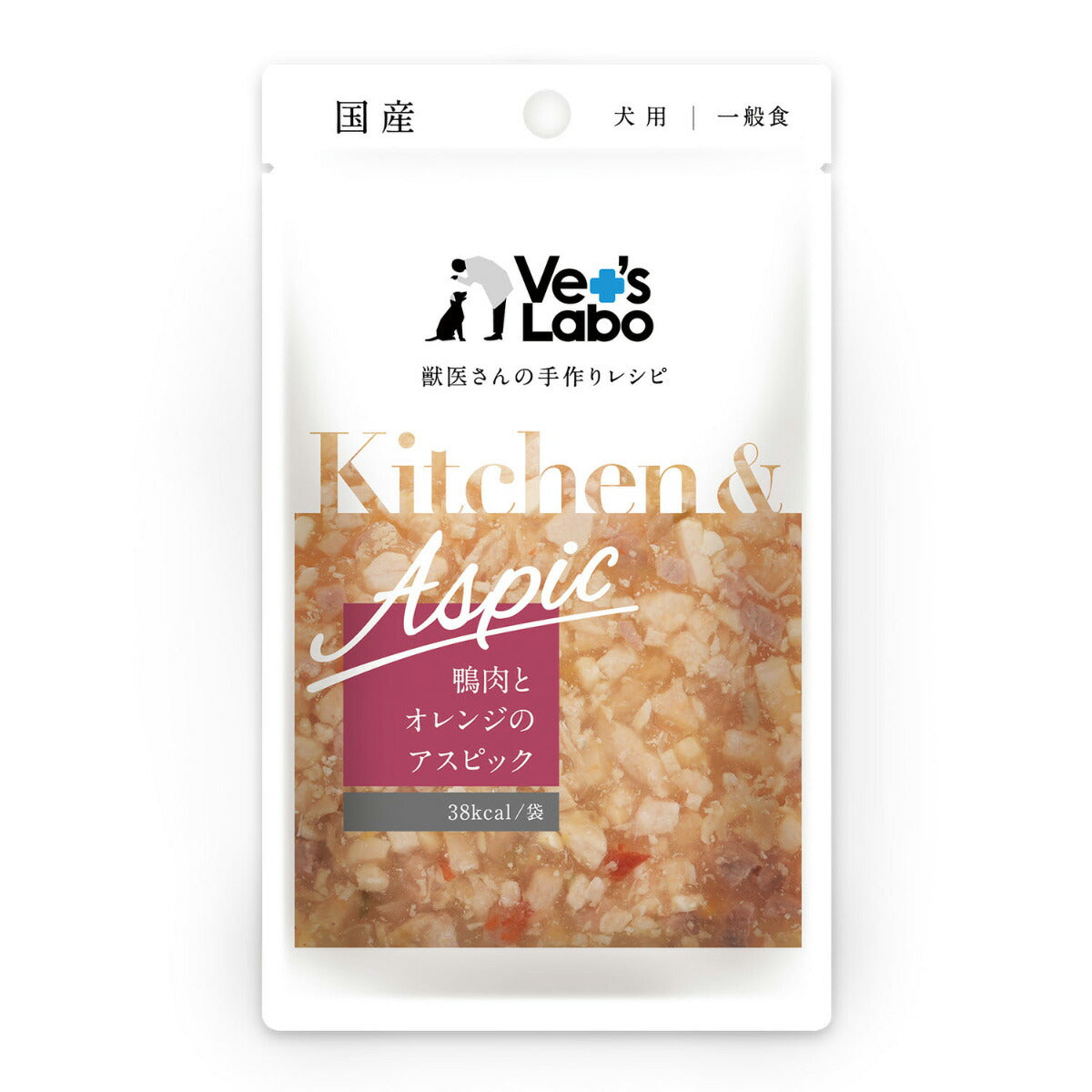 ベッツラボ Vet's Labo キッチン＆アスピック Kitchen＆Aspic 犬用 鴨肉とオレンジのアスピック 80g 国産 日本製 無添加 トッピング 手作り補助