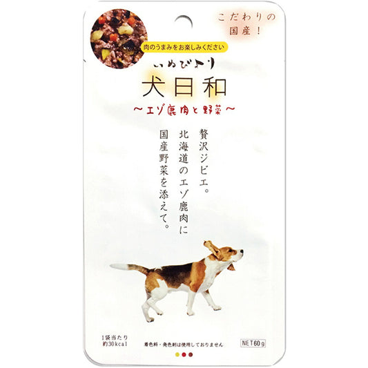 わんわん 犬日和 エゾ鹿肉と野菜 60g
