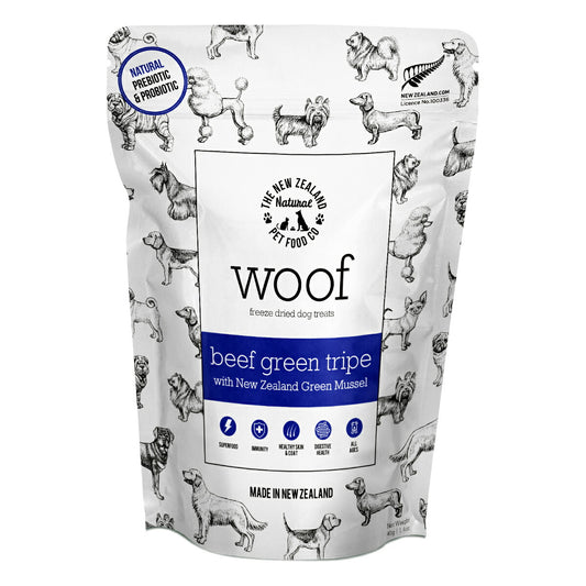WOOF(ワフ) フリーズドライ ドッグトリーツ ビーフグリーントライプ with 緑イ貝 40g 犬用おやつ 無添加 素材