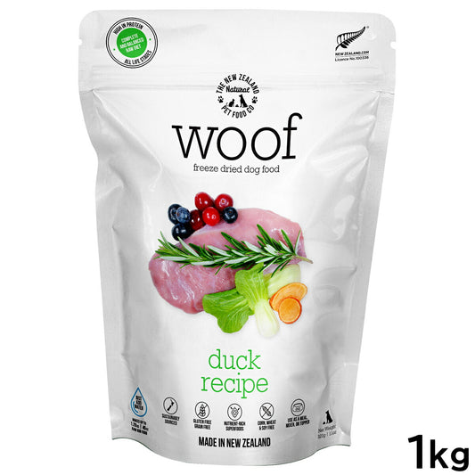 WOOF（ワフ） フリーズドライ ドッグフード ダック 1kg【送料無料】 犬 ごはん 無添加