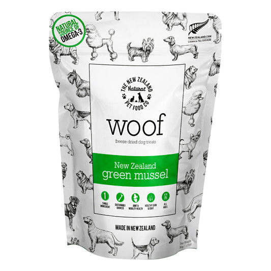 WOOF(ワフ) フリーズドライ ドッグトリーツ グリーンリップドマッスル 50g 犬用おやつ 無添加 素材
