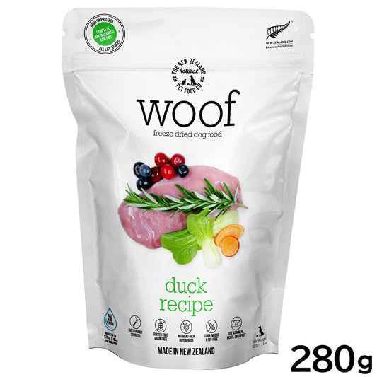 WOOF(ワフ) フリーズドライ ドッグフード ダック 280g【送料無料】 犬 ごはん 無添加