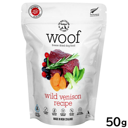 WOOF（ワフ） フリーズドライ ドッグフード ワイルドベニソン 50g 犬 ごはん 無添加